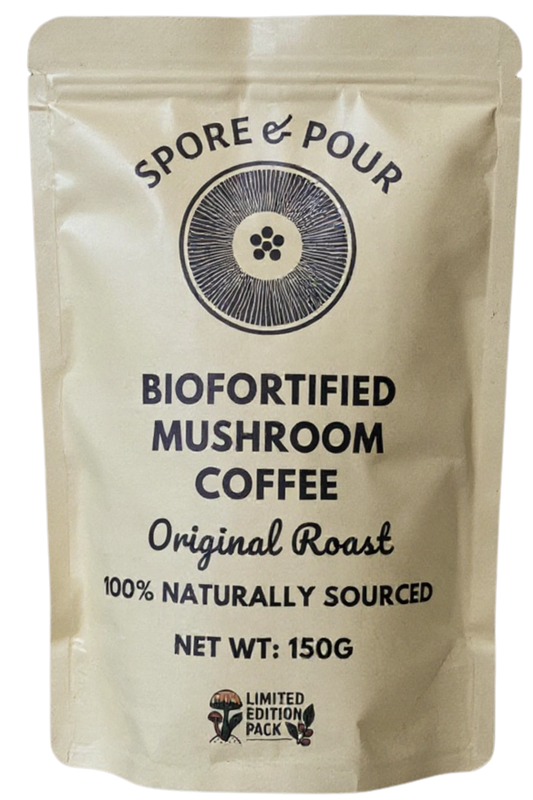 Spore & Pour – Biofortified Mushroom Instant Coffee (Original Roast) – 150g